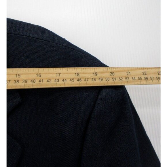 VINTAGE Eddie Bauer Sport Coat 44 Tall AKA Blazer Linen Safari Jacket - Picture 7 of 14